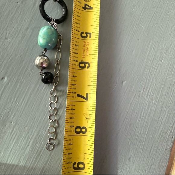 925 Sterling Silver Chainlink Beaded Bracelet - Picture 12 of 12